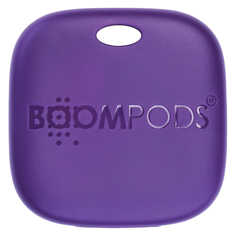 <b>BOOM</b>PODS <b>TAG</b> Rechargeable <br> Find lost items with Apple Find My app.