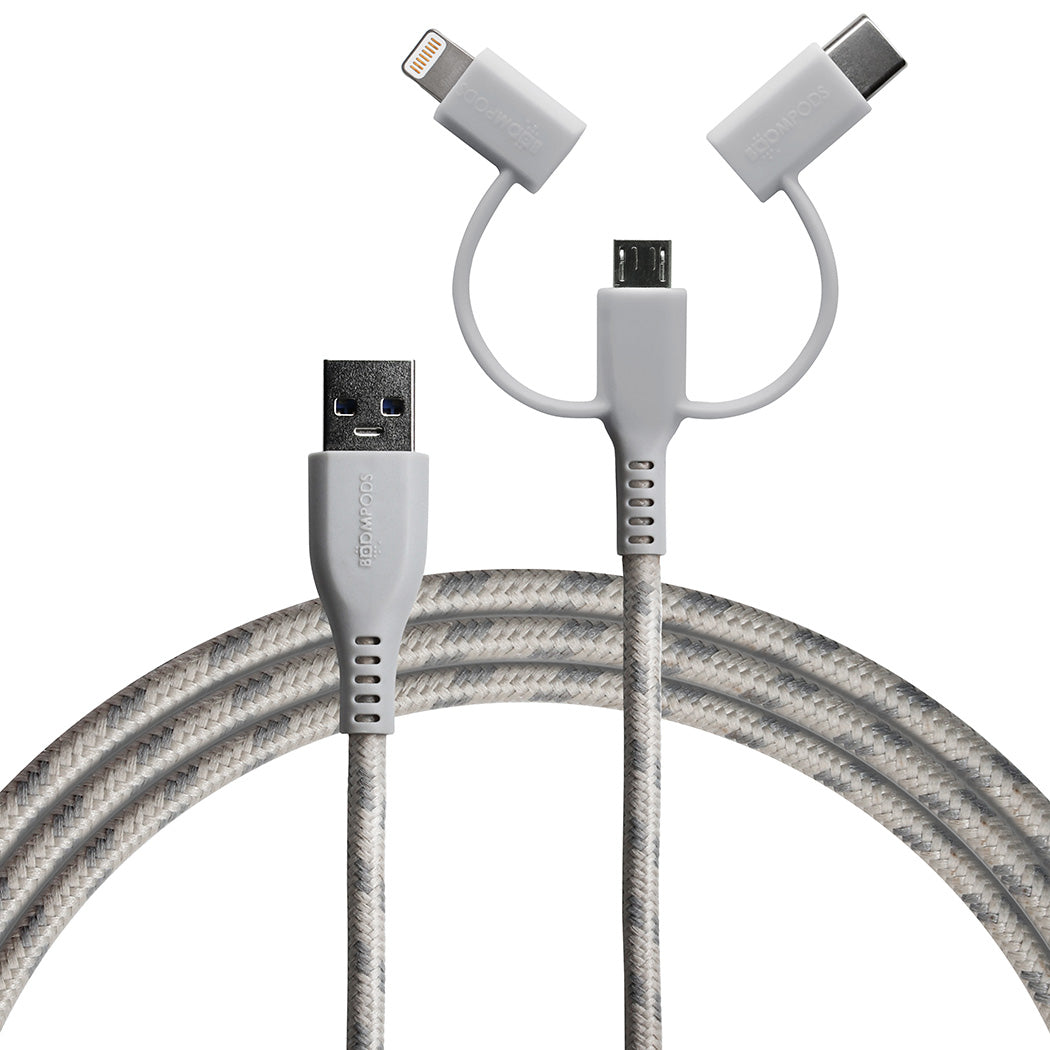 Lightning, USB-C & Micro USB cable